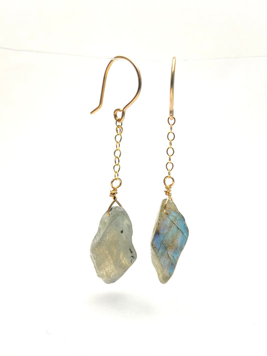 Labradorite crochets en or