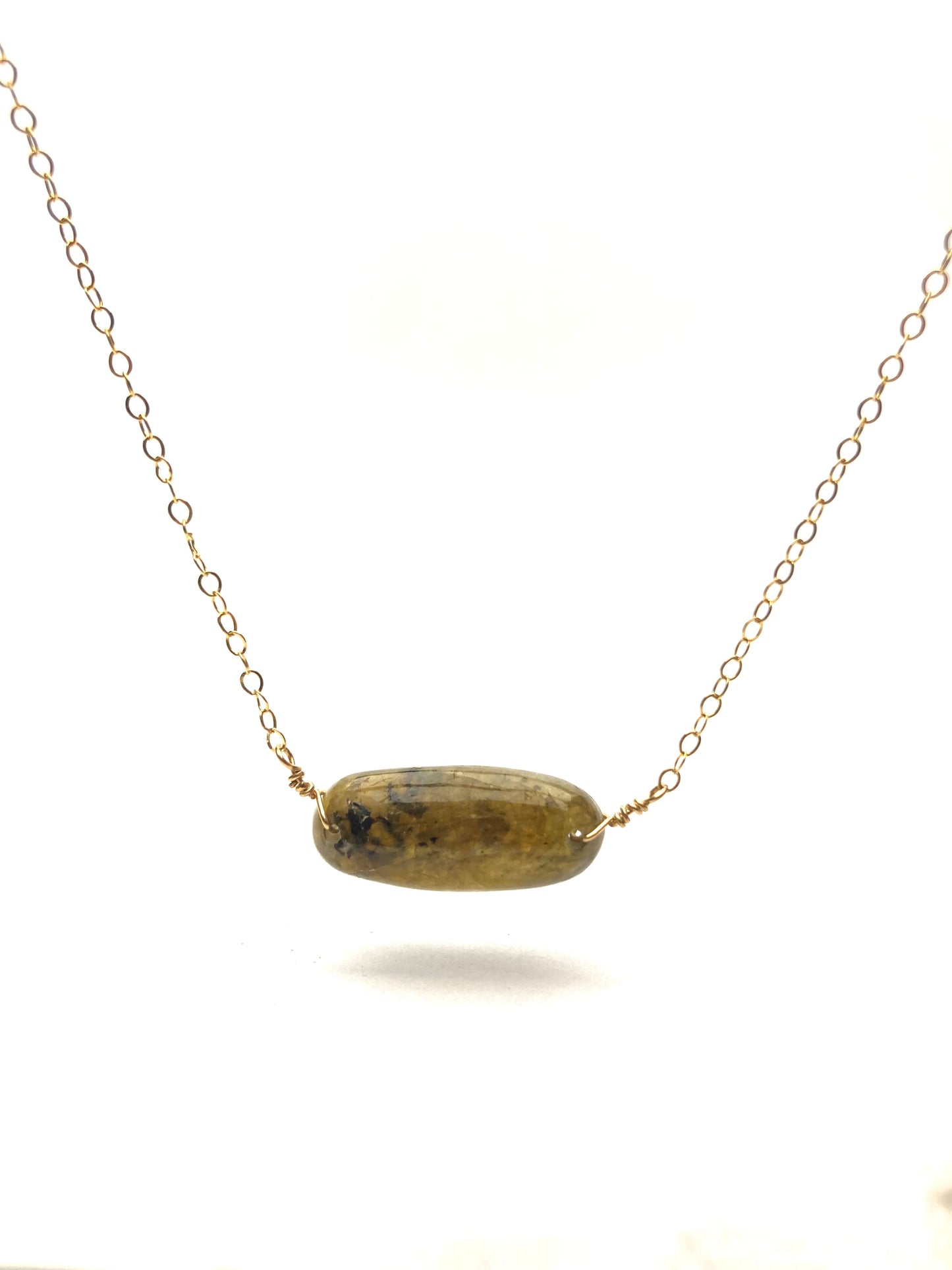 Labradorite collier en or