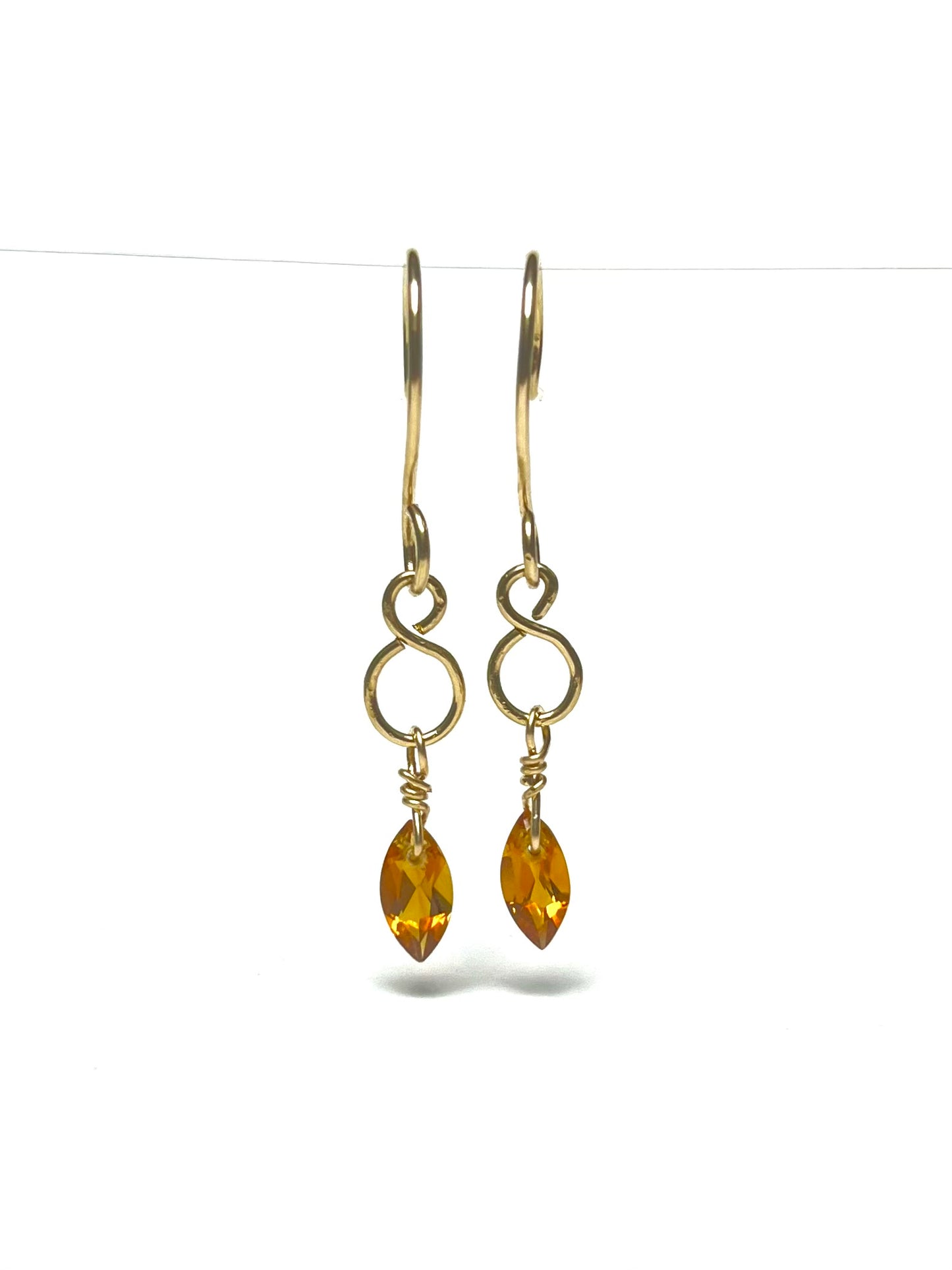 Citrine crochets en or