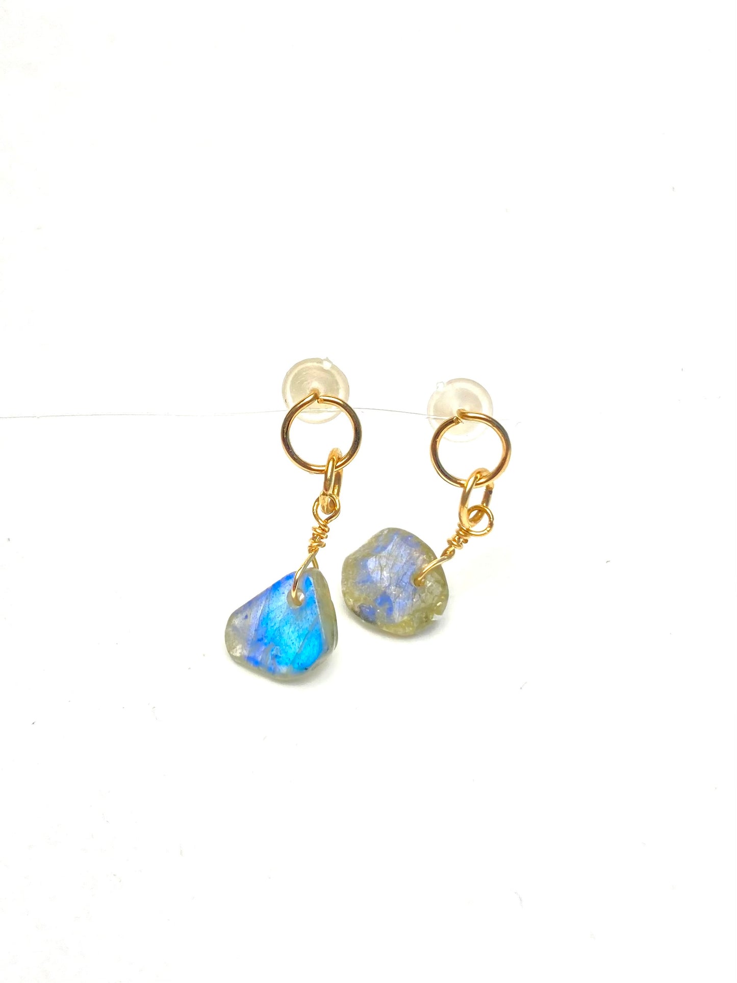 Labradorite clous en or