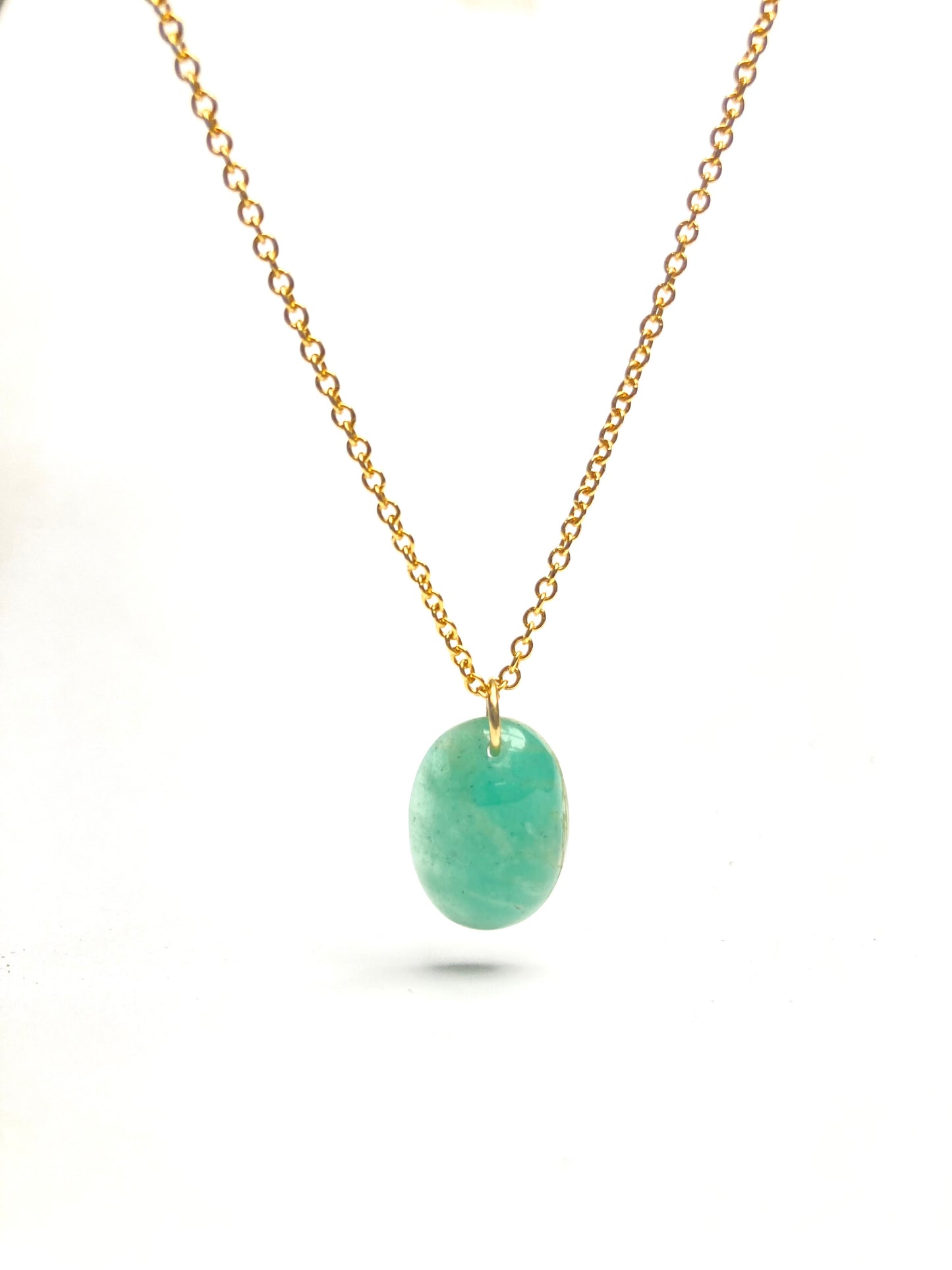 Amazonite collier en or