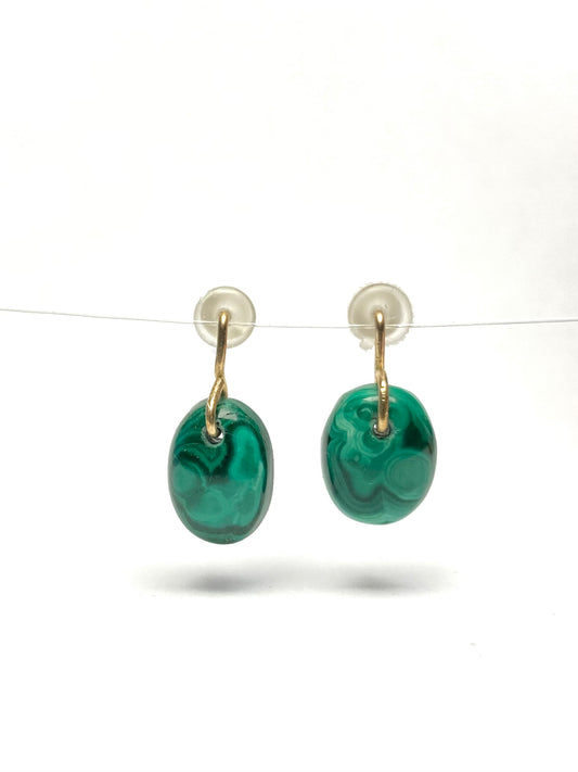 Malachite clous en or