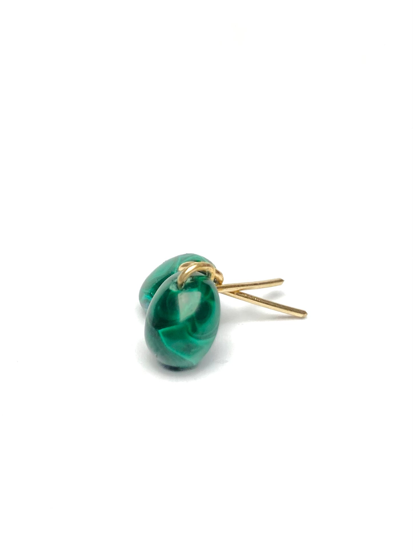 Borchie in oro malachite 